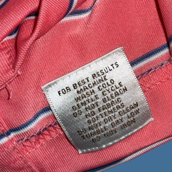 Peter Millar Summer Comfort Pink Stripe Golf Polo Size Medium #52 - Picture 5 of 6